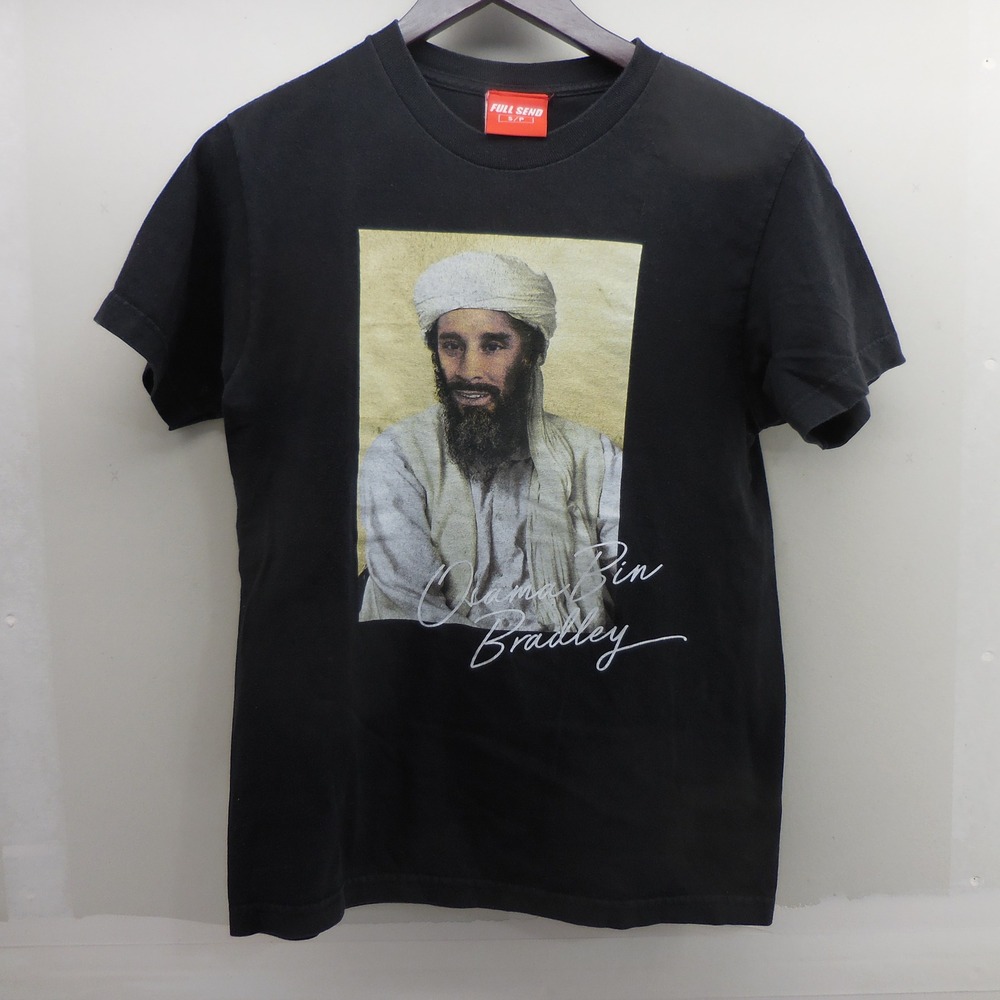 Full Send Nelk Boys Osama Bin Bradley Graphic T-Shirt Black Small S/P